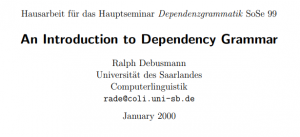 an introduction to dependency grammar