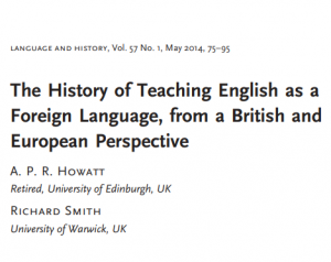 The History of Teaching English as a Foreign Language