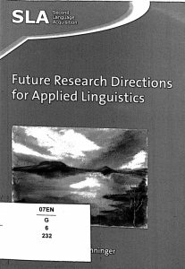 future research on applied linguistics