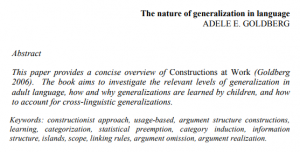 The nature of generalization in language