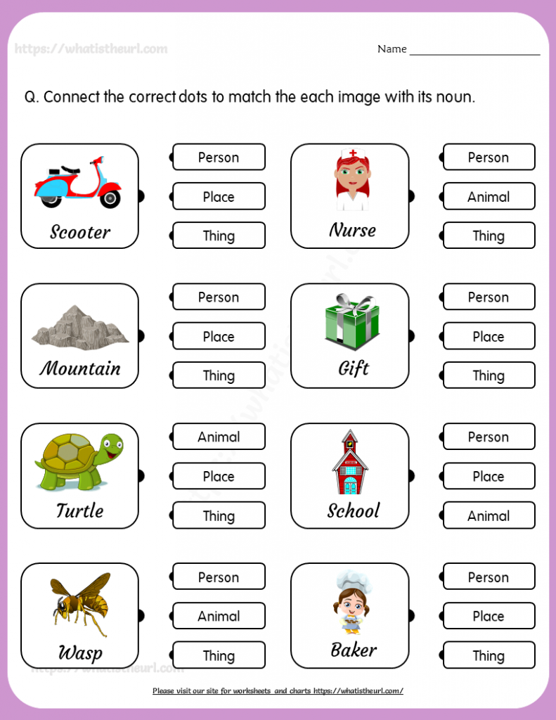 Nouns Worksheets For Kindergarten