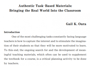 Task-Based Materials