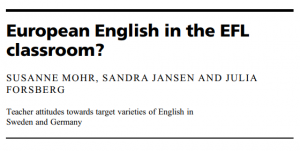 European English in the EFL classroom